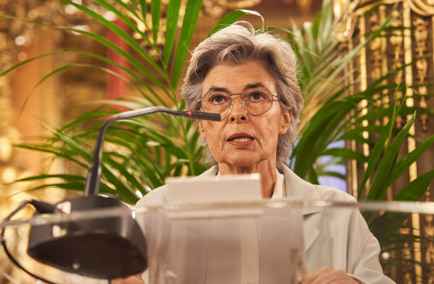 Alejandra Fierro en la inauguración del jueves 3 de abril en Casa de América