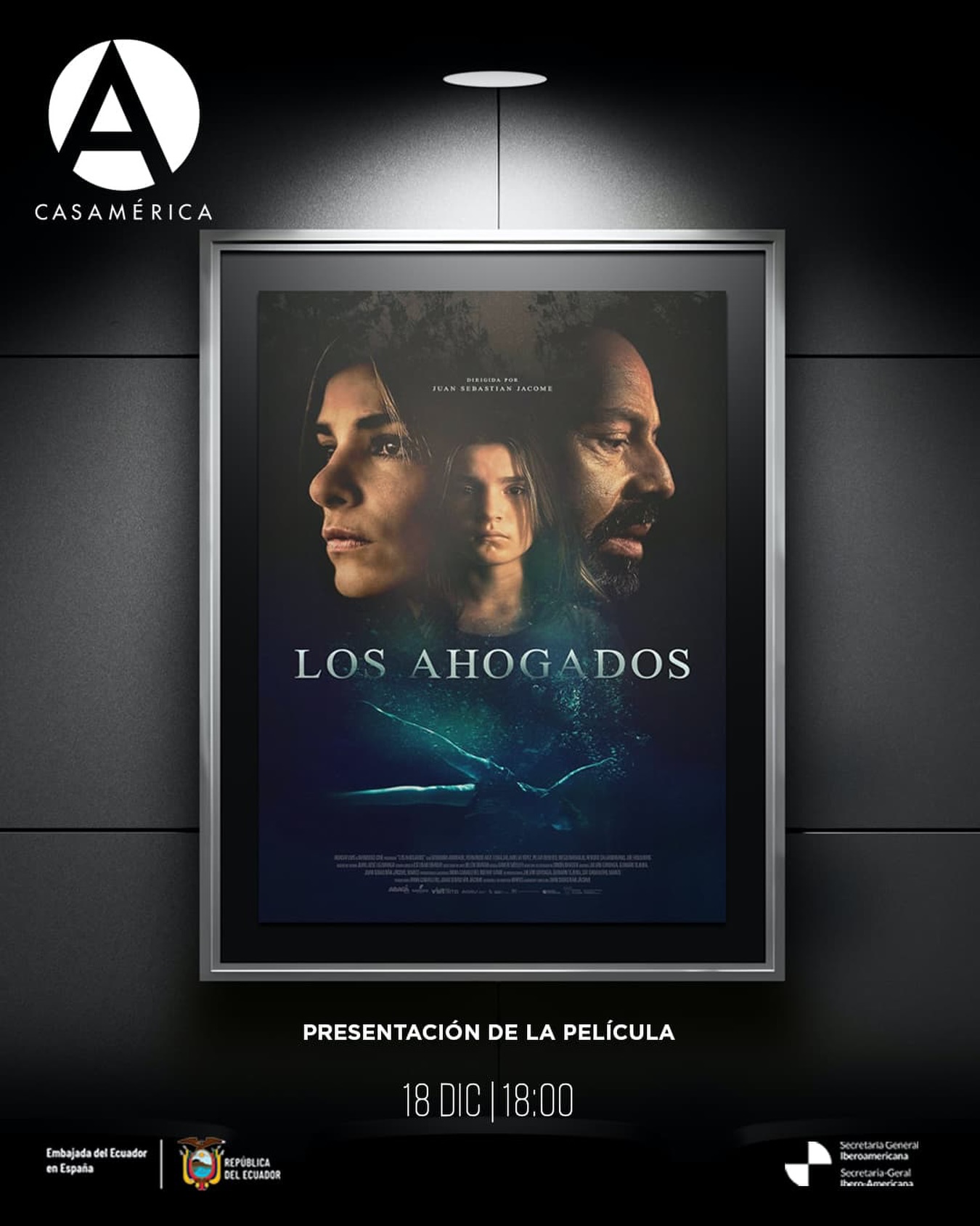 🎬 Proyección de ‘Los ahogados’ (Ecuador, 2025), de Juan Sebastián Jácome y Víctor Mares, en el marco del Día Internacional del Migrante.

👥 Con Moisés Morera, Pablo Martínez, Juan Sebastián Jácome (@juansejm), María Cristina Carrillo, Elena Vilardell y Rafael Álvarez. Modera: Natalia Armijos. 

🤝 Con @embajadaecuesp y @segibdigital. 

📅 Jueves 18 de diciembre.
⌚ 18:00.
📍 Sala Iberia.
🎟️ Entrada libre hasta completar aforo.

🔗 Más información en nuestra web

#LosAhogados #CineEcuatoriano #Migración #Iberoamérica #Cine