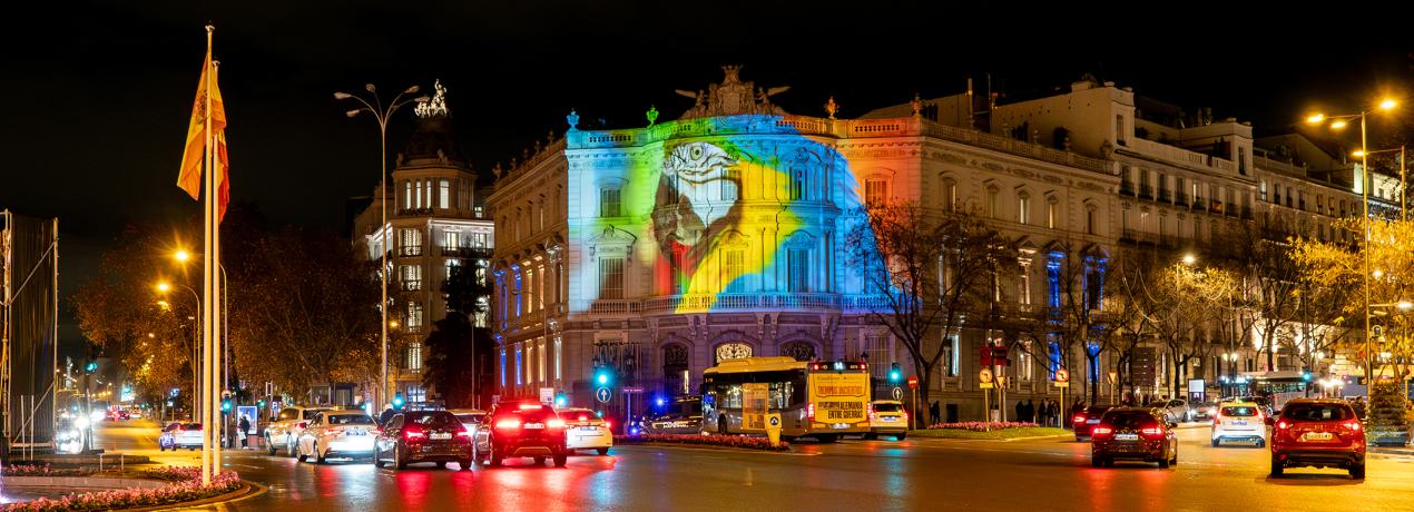 Vídeo mapping en la fachada de Casa de América